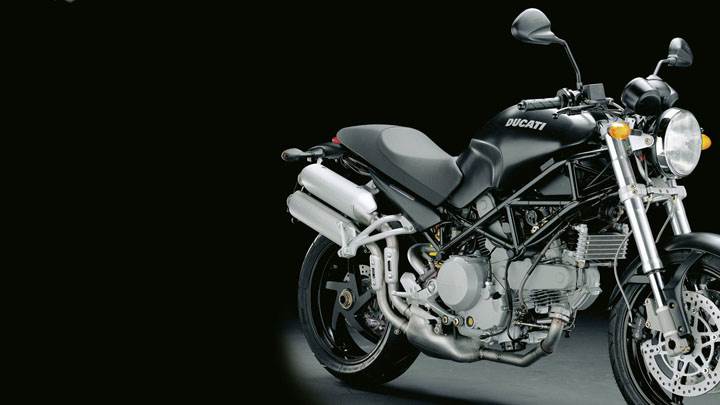 Ducati Monster S2R-02 in Black Side Pose